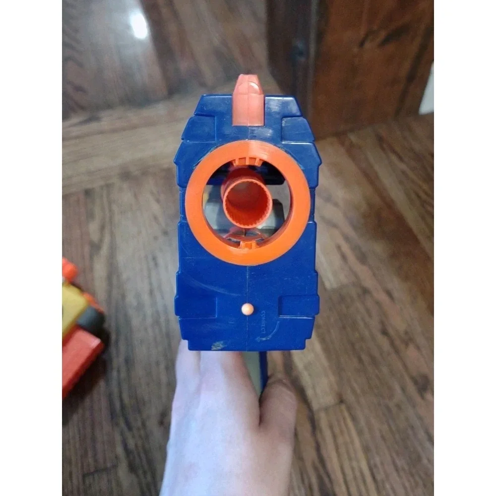 Nerf N-Strike Recon CS-6 Blaster Lot w/ Attachments Scope Stock 2 Clips Blue...